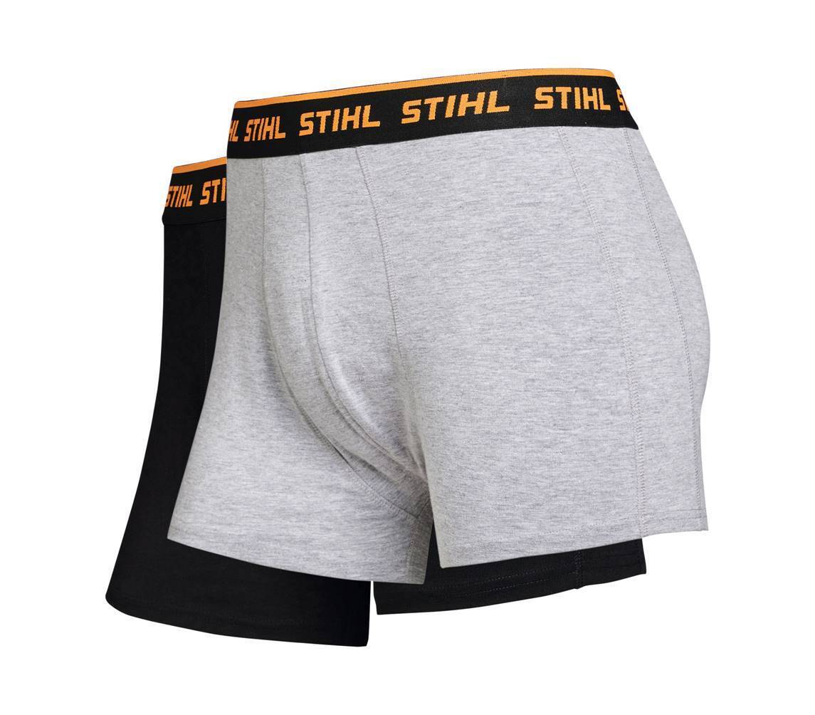 Boksershorts LOGO 2-pak sort / grå