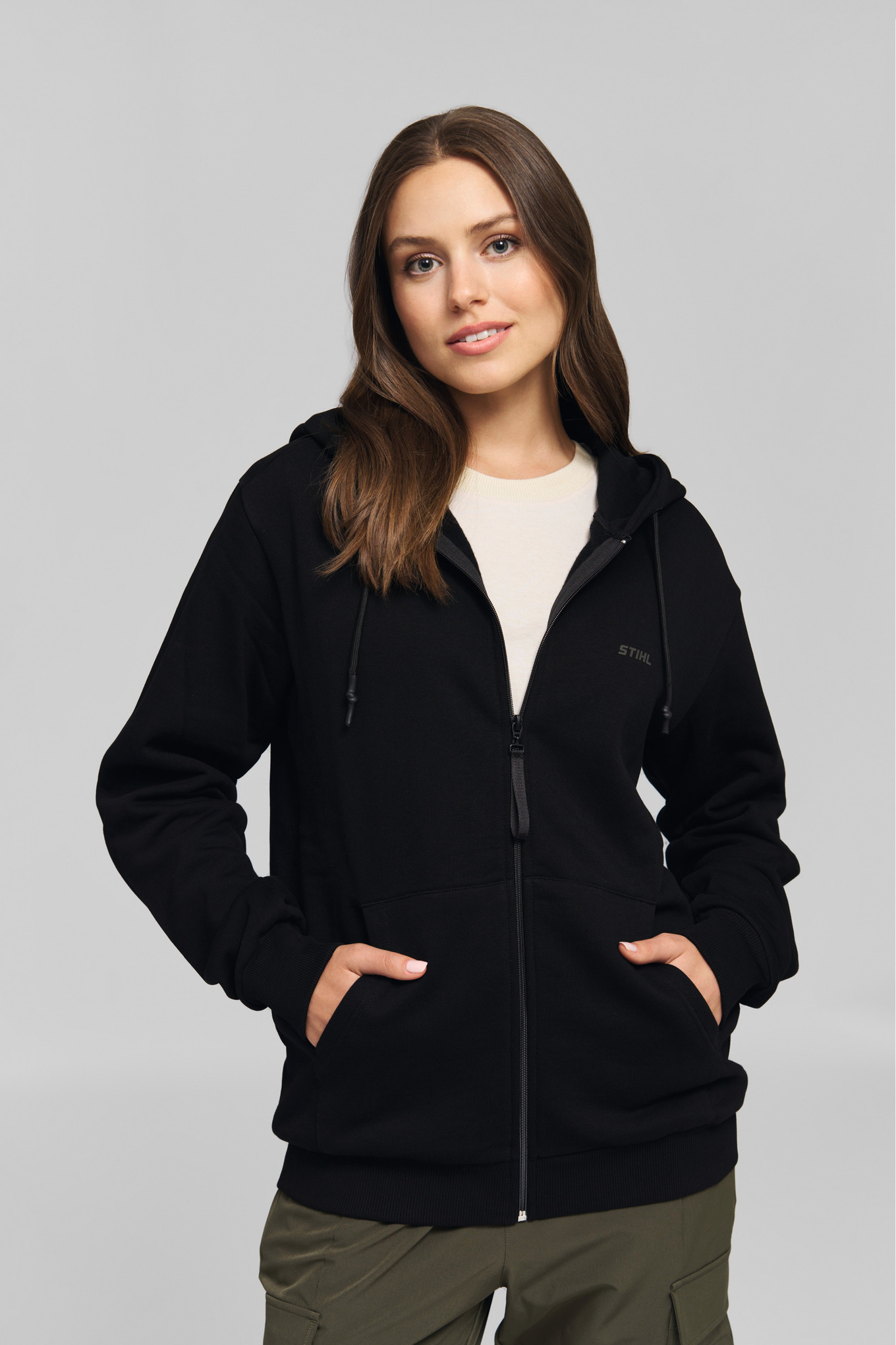 Hoodie-jakke STIHL 100 REFLEKTERENDE sort