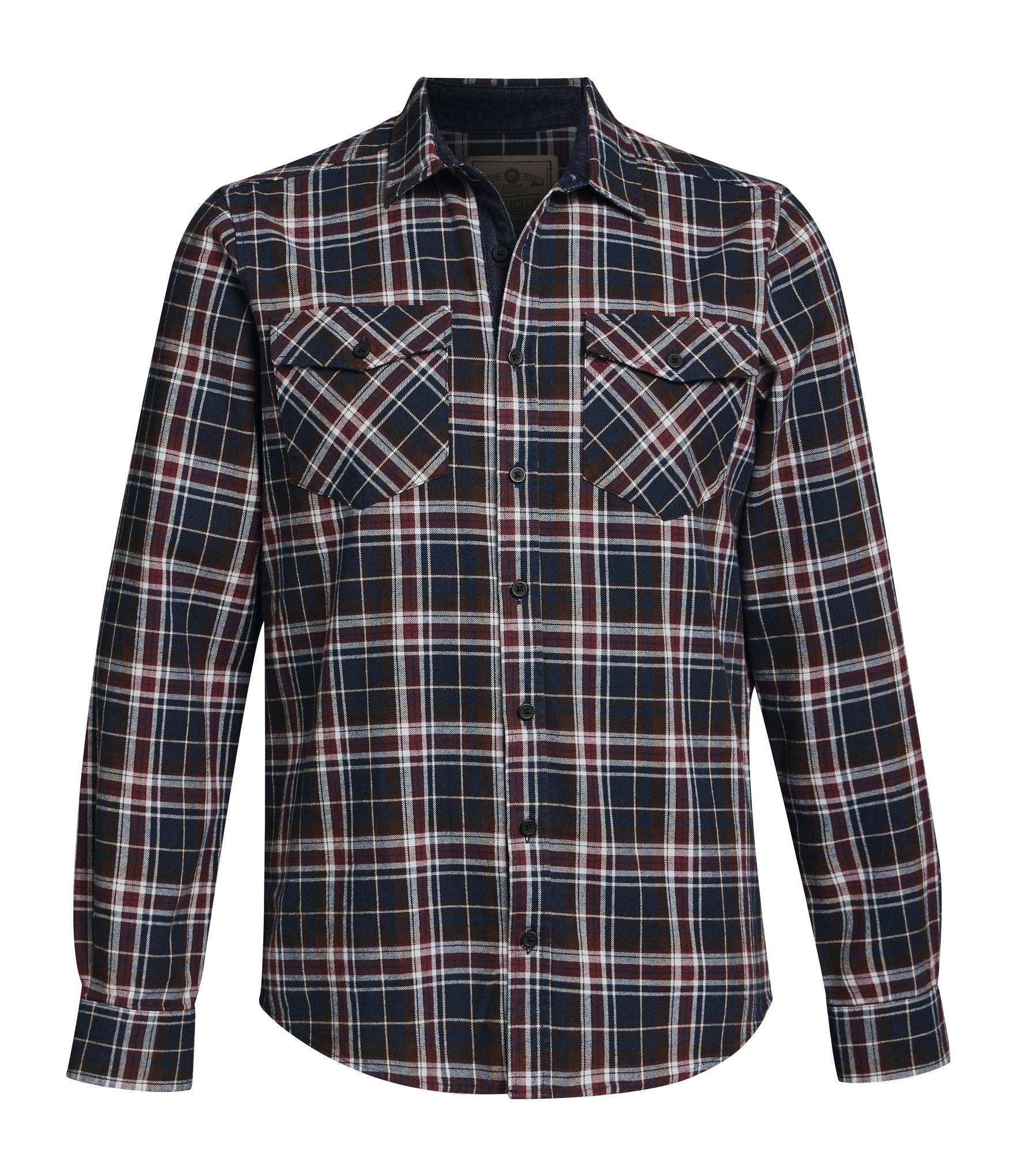 Skjorte PLAID FLANNEL blå / rød