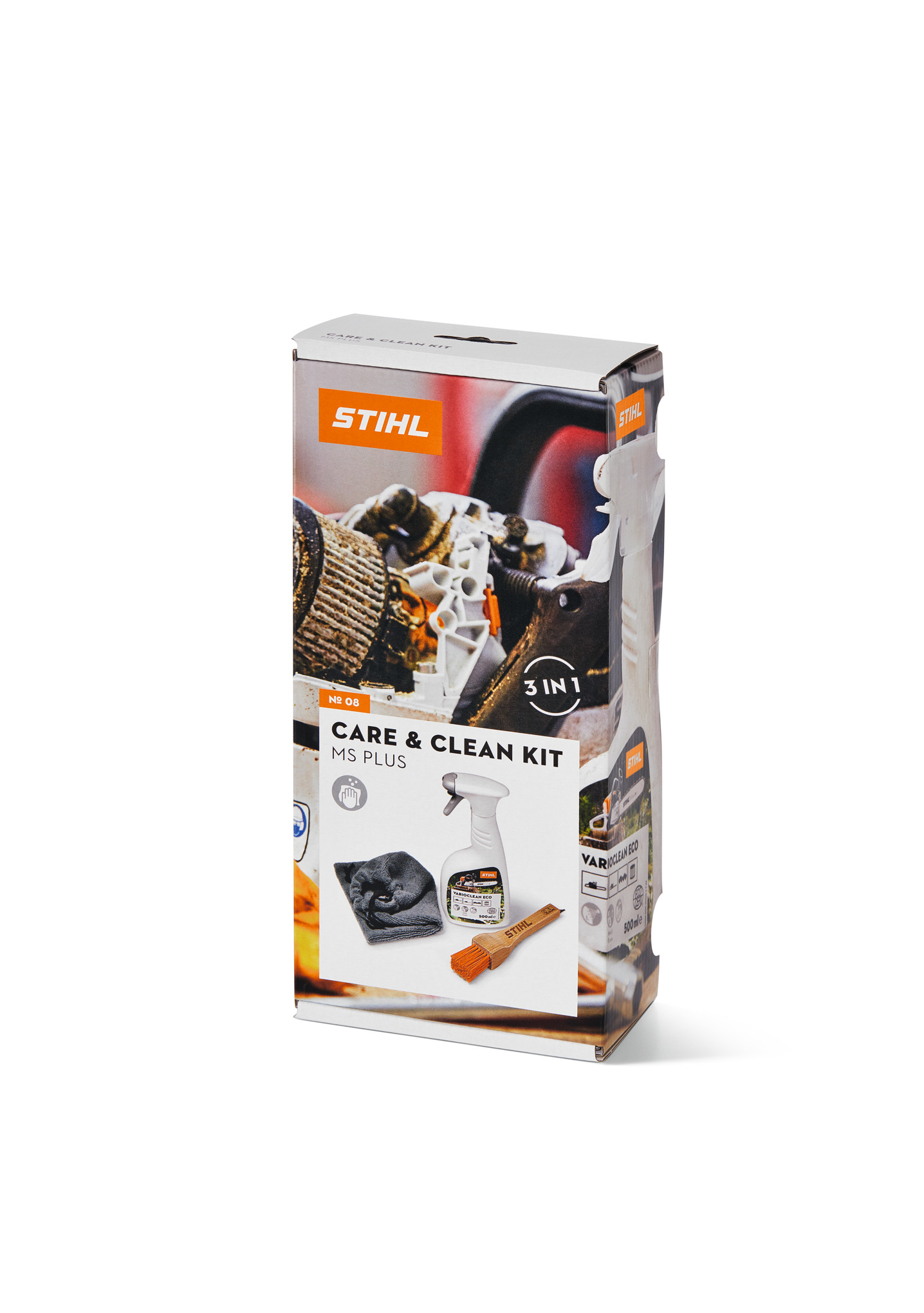 Care and Clean Kit MS Plus i emballage