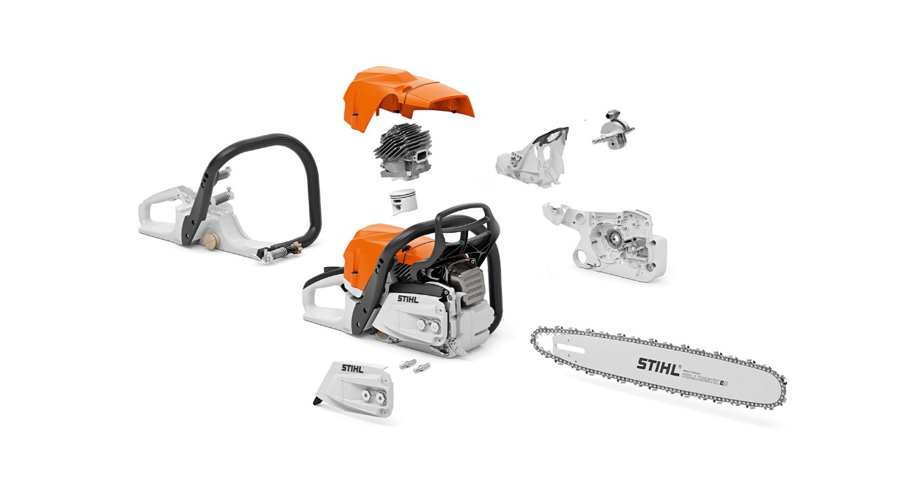 Isärtagen STIHL bensinmotorsåg MS 400 C-M med magnesiumkolv